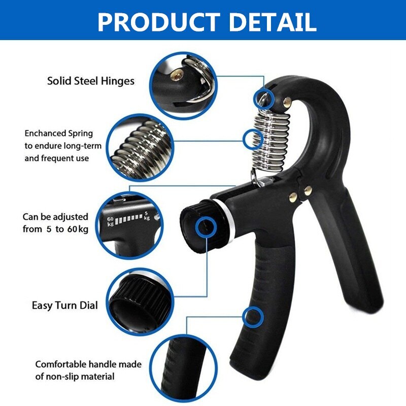 R Shaped Spring Adjustable Exerciser for Grip Strength