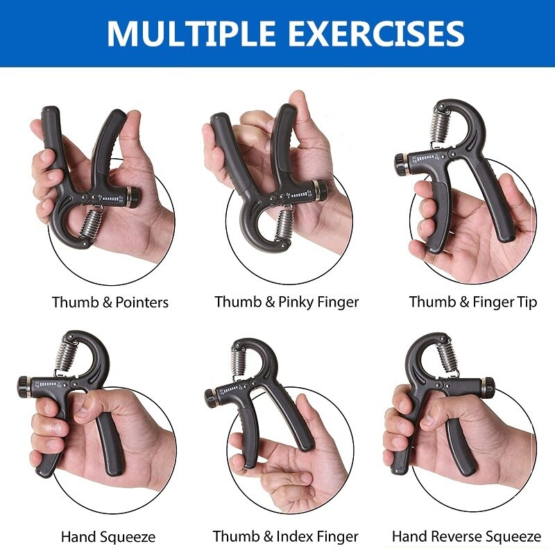 R Shaped Spring Adjustable Exerciser for Grip Strength