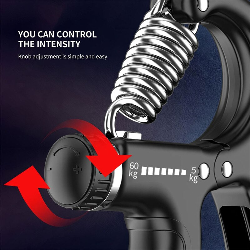 R Shaped Spring Adjustable Exerciser for Grip Strength